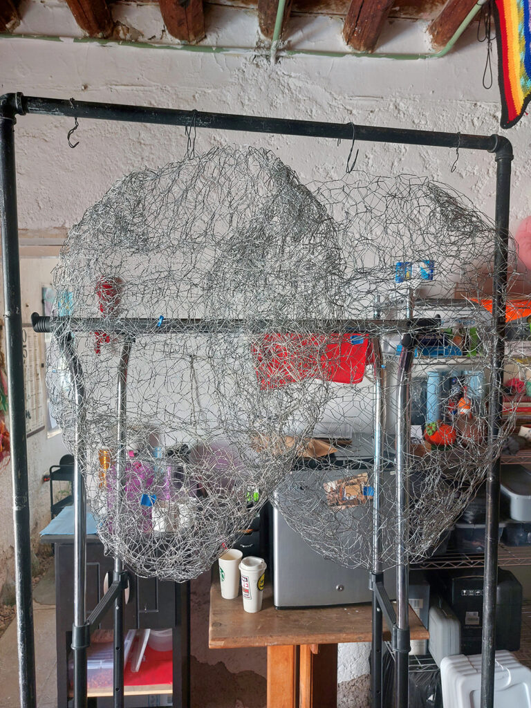 Nortejiendo estructura mascara